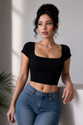 UNGRADUATE TRENDS Casual Solid Women Black Top