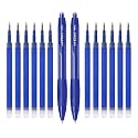 uni-ball Click Gel 0.7mm XSGR7 &amp; NBGK-07 Gel Pen &amp; Refill Combo | 2 Blue Ink Pen with 12 Pcs Refills