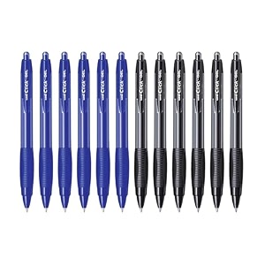 uni-ball click gel x sgr7 07 mm retractable gel pens 6 blue amp 6 black ink pack of 12
