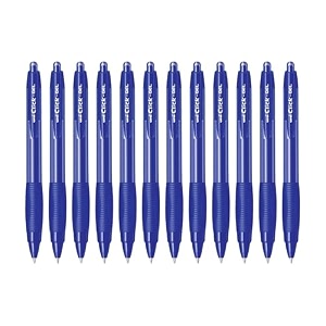 uniball click gel xsgr7 07mm retractable gel pen  blue ink pack of 12