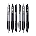uni-ball Click Gel XSGR7 0.7mm Retractable Gel Pen | Black Ink, Pack of 6