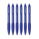 uni-ball Click Gel X SGR7 0.7 mm Retractable Gel Pens, Blue Ink, Pack of 6