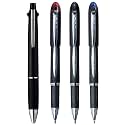 uni-Ball Jetstream 4 Color Ball Point Pen &amp; Uniball Jetstream SX-210 Combo Roller Ball Pen (Red, Blue, Black, Pack of 3)