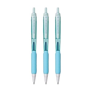 uni-ball jetstream sxn-101fl-07 roller ball pen  sky blue body blue ink pack of 3