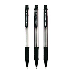 uni-ball laknock board sn-101 ball pen black ink pack of 3