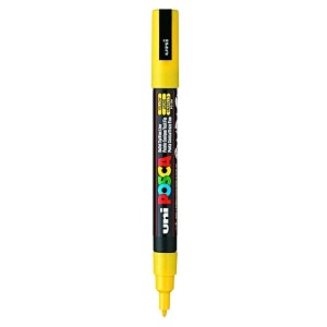 posca pc-3m marker  09-13 mm bullet shaped tip yellow ink
