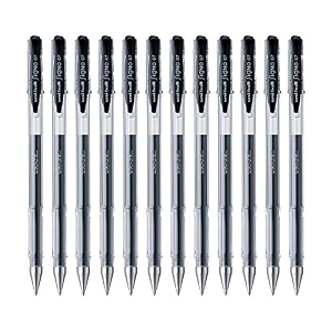 uni-ball signo um-100 07 mm gel pens black ink pack of 12