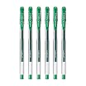 UNI-BALL Signo UM-100 0.7mm Gel Pen | Green Ink, Pack of 6