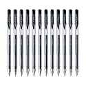 uni-ball Signo UM-100 0.7 mm Gel Pens, Black Ink, Pack of 12
