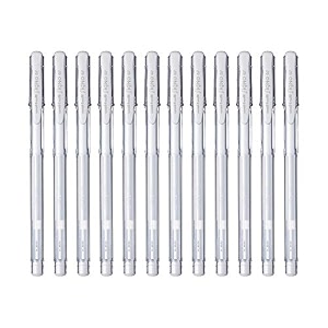 uni-ball signo um-100 gel pen cream white ink pack of 12