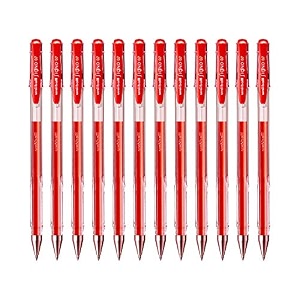 uni-ball signo um-100 gel pen red ink pack of 12