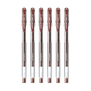 uni-ball signo um-100 07mm gel pen  brown ink pack of 6