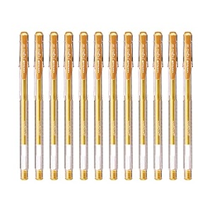 uni-ball signo um-100 gel pen gold ink pack of 12
