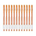 uni-ball Signo UM-100 0.7mm Gel Pen | Extremely Quick Drying Ink | Transparent Sleek Body | Orange Ink, Pack of 12