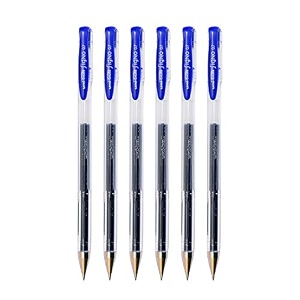 uni-ball signo um-100 07 mm gel pens blue ink pack of 6