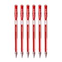 uni-ball Signo UM-100 0.7 mm Gel Pens, Red Ink, Pack of 6