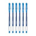uni-ball Signo UM-100 0.7 mm Gel Pens, Light Blue Ink, Pack of 6