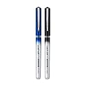 uni-ball UB-215 0.5mm Micro Roller Ball Pen | Long Lasting Smudge Free Ink | Water &amp; Fade Resistant | Lightweighted Sleek Body | School and Office stationery | Blue &amp; Black Ink, Pack of 2