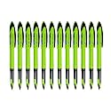 uni-ball Air UBA188ELM 0.5mm Roller Ball Pen | Lime Green Body, Blue Ink, Pack of 12