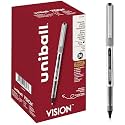 uni-ball Vision Rollerball Pens, Fine Point (0.7mm), Black, 36 Count