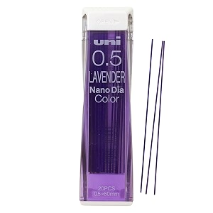 uni color mechanical pencil 05mm lead nanodia lavender 05mm lead