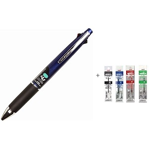 uni jetstream 05 mm ballpoint multi pen and 05 mm pencil navy body msxe5100059  refill 4 color set blackblueredgreen sxr-80-05 05mm