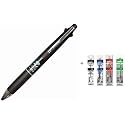 Uni Jetstream 0.5 mm Ballpoint Multi Pen and 0.5 mm Pencil Black Body (MSXE510005.24) + Refill 4 Color Set (Black,Blue,Red,Green) SXR-80-05 0.5mm