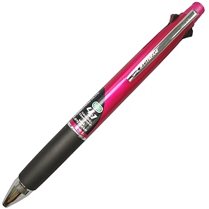 uni jetstream multi function 4 color ballpoint pen - pink barrel msxe51000513