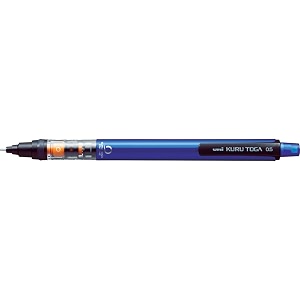 uni mechanical pencil kurutoga pipe slide model 05mm blue body m54521p33