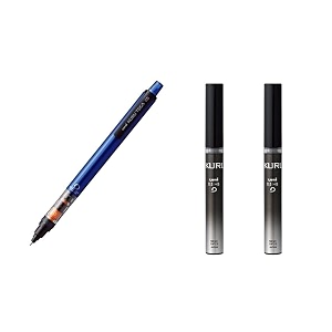 uni mechanical pencil kurutoga pipe slide model 05mm blue body m54521p33  lead 2 set u05203hb24