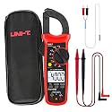 UNI-T Digital Clamp Meter UT202+, AC Current TRMS HVAC Volt Amp Ohm Meter Clamp On Multimeter Auto Ranging 4000Counts Temperature AC DC Voltage Frequency Resistance Capacitance Continuity Diode Tester
