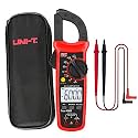UNI-T Digital Clamp Meter UT202A+, AC Current TRMS HVAC Volt Amp Ohm Meter Clamp On Multimeter Auto Ranging 6000 Counts AC DC Voltage Frequency Resistance Capacitance Continuity Diode Live Wire Tester