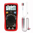 UNI-T Digital Multimeter Tester UT133A, AC DC Voltage Current Dmm Multimeter 6000 Counts Auto Ranging NCV Measures Volt Amp Ohm Capacitance Frequency Temperature, Continuity Diode Test, Palm Size