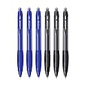 uni-ball Click Gel X SGR7 0.7 mm Retractable Gel Pens, 3 Blue & 3 Black Ink, Pack of 6