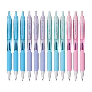 uni-ball jetstream sxn-101fl-07 roller ball pen combo  multicolor body blue ink pack of 12