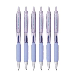 uni-ball jetstream sxn-101fl-07 roller ball pen  lavender body blue ink pack of 6