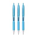 Uniball Jetstream SXN-101FL-07 Roller Ball Pen | Aqua Body, Blue Ink, Pack of 3