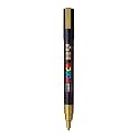 POSCA uni-ball Uniball 3M 0.9-1.3 mm Bullet Shaped Marker Pen (Gold Ink,Pack of 1)