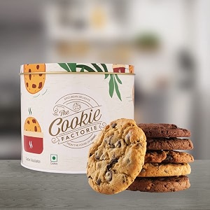 unibic foods india pvt foods the cookie factorie indulgence chocolate assorted cookies  premium signature cookies corporate gifts fruits amp nut choco chip choco brownie choco nut 300gm