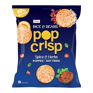 unibic pop crisp  potato chips  cream amp onion flavour  popped chips  not baked not fried 90 fat-free  healthy snacks  party snacks  80 grams