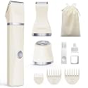 Unibono Pubic Hair Trimmer Women - Waterproof Bikini Trimmer, Rechargeable 3-in-1 Electric Razor, Personal Trimmer Groomer for Body Hair, Cordless Lady Shaver for Legs, Underarms, Face