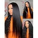 UNICE 2-in-1 Straight to Curly 7x5 Glueless Lace Front Human Hair Wig