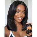 UNICE 7x5 Bye Bye Slip Bob Human Hair Wig Blowout Layered with Curtain Bang