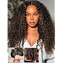 UNICE 7x5 Bye Bye Slip Burmese Curly Lace Front Human Hair Wig 18 Inch