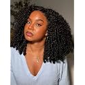 UNICE Afro Kinky Curly Human Hair Wig 24 Inch with Burmese Curly Layers, Glueless 7x5 Lace Front Wig 180% Density, Pre Plucked Pre Cut Bleached Knots, Drawstring Wig, Beginner Friendly Ready to Wear