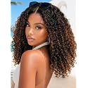UNICE Burmese Curly Human Hair Wig with Finger Coil Ends 22 inch