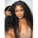 UNICE Curly Human Hair Wig Water Wave 7x5 Lace Bye Bye Knots Glueless Wigs Human Hair Pre Plucked Pre Cut Put on and go Wigs 24 inch