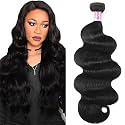 UNice Hair Brazilian Body Wave Human Hair 1 Bundle 28 inch 100% Unprocessed Virgin Human Hair Weave Extensions Natural Black Color Can be Dyed and Bleached