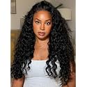 UNICE Indian Loose Curly 7x5 Lace Front Human Hair Wig 16 inch