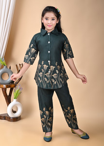 unickfashion girls festive  party kurta and pyjama set